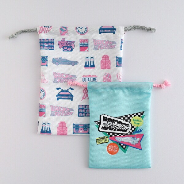 バックトゥザフューチャー BACK TO THE FUTURE 巾着2点セット (ミント)