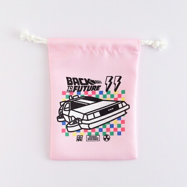 バックトゥザフューチャー BACK TO THE FUTURE 巾着2点セット (ピンク)