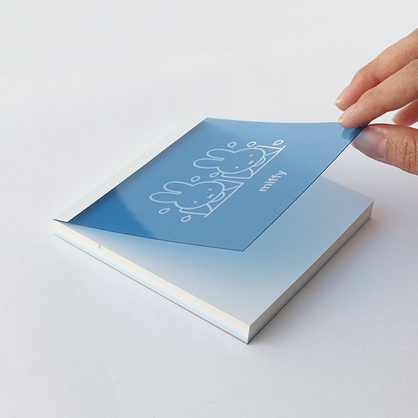 ミッフィー メモパッド・スクエア（pool） 100枚入（4柄×各25枚） メモ帳 文房具 ブルー