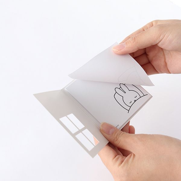 ミッフィー スティッキーメモ（sleep） 付箋 20枚 文房具 グレー