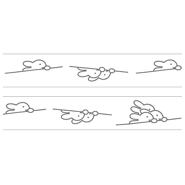 ミッフィー クリアマスキングテープ（play） 20mm×4m巻き 透明 文房具