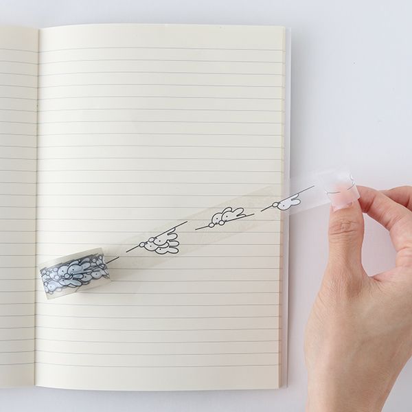 ミッフィー クリアマスキングテープ（play） 20mm×4m巻き 透明 文房具