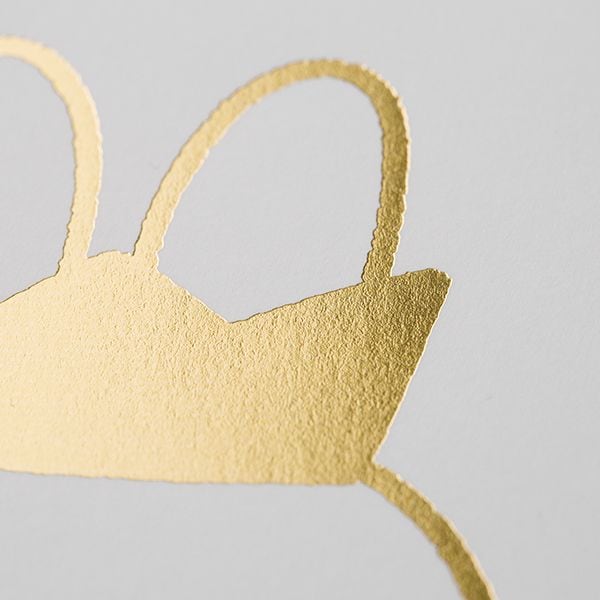 ミッフィー ポストカード（queen） 白厚紙 金箔押し メッセージカード 葉書 インテリア