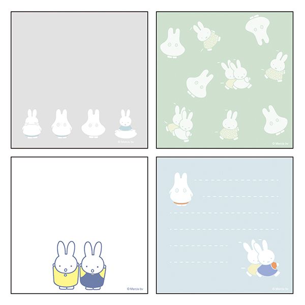 ミッフィー miffy メモパッド・スクエア（obake） GREEN FLASH