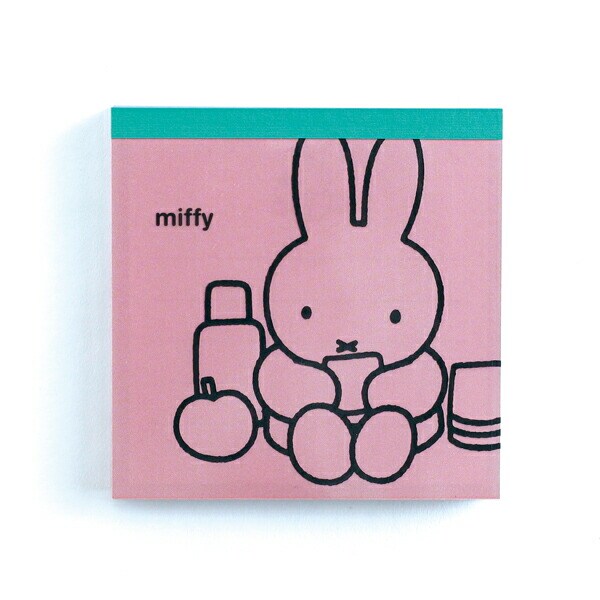 ミッフィー miffy メモパッド・スクエア ピンク メモ帳 文房具 日本製