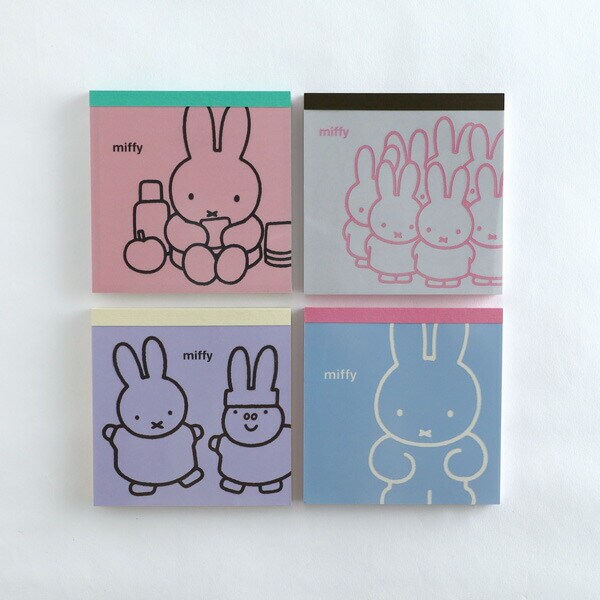 ミッフィー miffy メモパッド・スクエア ピンク メモ帳 文房具 日本製