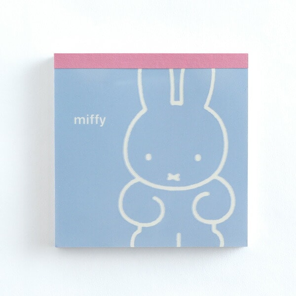 ミッフィー miffy メモパッド・スクエア ブルー メモ帳 文房具 日本製