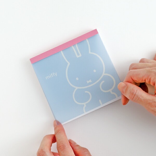 ミッフィー miffy メモパッド・スクエア ブルー メモ帳 文房具 日本製