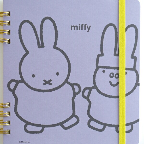 ミッフィー miffy リングノート・スクエア 文房具 メモ帳 パープル 日本製