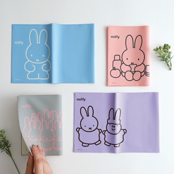 ミッフィー miffy PVC ブックカバー 本カバー パープル 文庫本サイズ 日本製