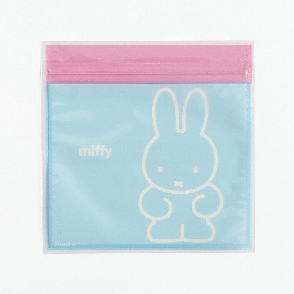 ミッフィー miffy ジッパーバッグ（ブルー） 小物入れ ラッピング 日本製