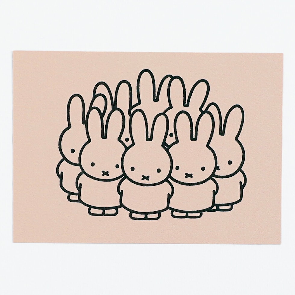 ミッフィー miffy ポストカード（pink） ハガキ 文具 日本製