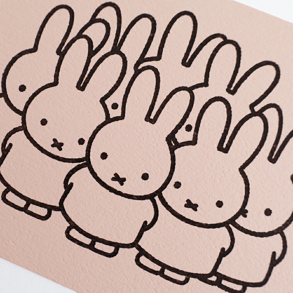 ミッフィー miffy ポストカード（pink） ハガキ 文具 日本製