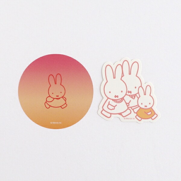 ミッフィー ステッカーセット（miffy/walk） 文具 日本製 レッド/オレンジ