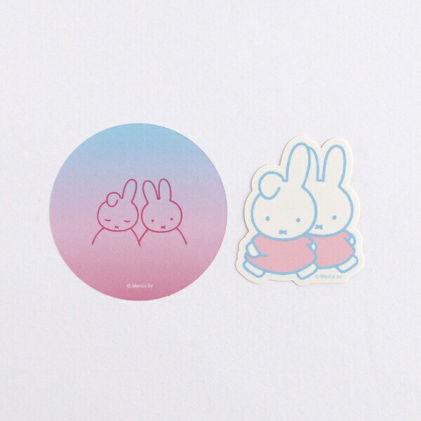 ミッフィー ステッカーセット（miffy&dan） 文具 日本製 ブルー/ピンク