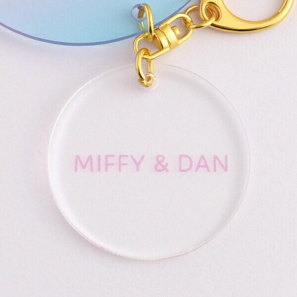 ミッフィー 2連キーホルダー（miffy&dan）   ブルー/ピンク