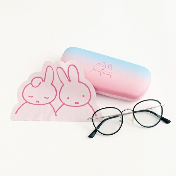 ミッフィー メガネケース＆クロスセット（miffy&dan） 小物入れ  ブルー/ピンク