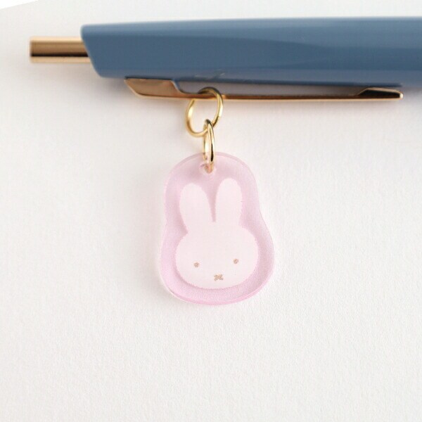 ミッフィー miffy チャーム付ボールペン(blue) 文具 日本製