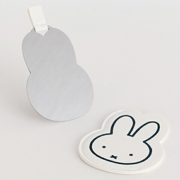 ミッフィー miffy ケース付き薄型ミラー ホワイト