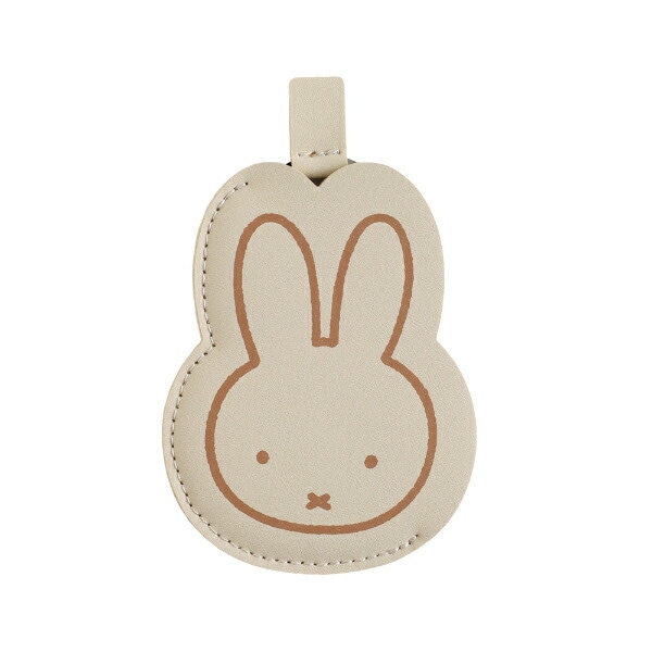 ミッフィー miffy ケース付き薄型ミラー ベージュ