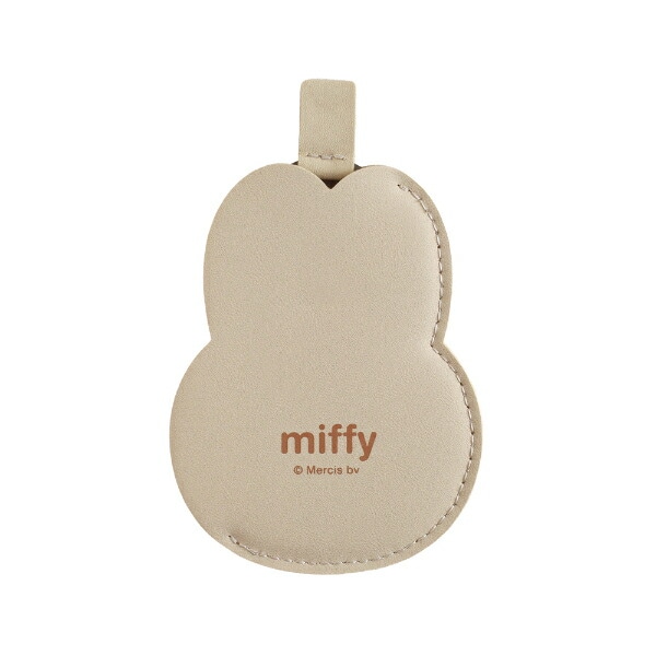 ミッフィー miffy ケース付き薄型ミラー ベージュ