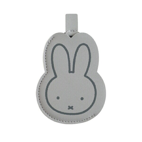 ミッフィー miffy ケース付き薄型ミラー グレー