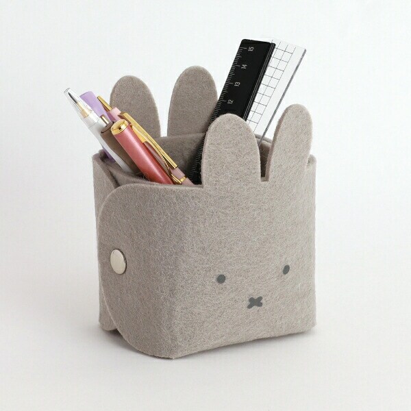 ミッフィー miffy フェルトペンスタンド グレー 文具