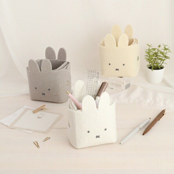 ミッフィー miffy フェルトペンスタンド グレー 文具