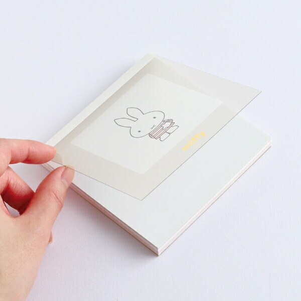 ミッフィー miffy メモパッド・スクエア ベージュ 文具 日本製