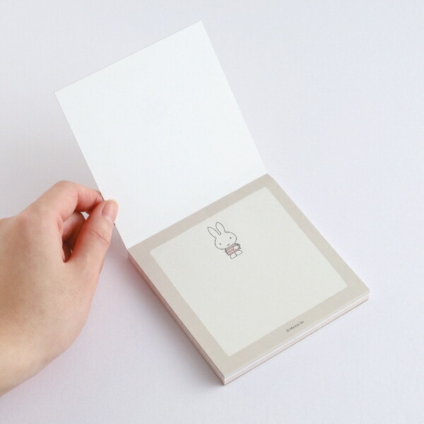 ミッフィー miffy メモパッド・スクエア ベージュ 文具 日本製