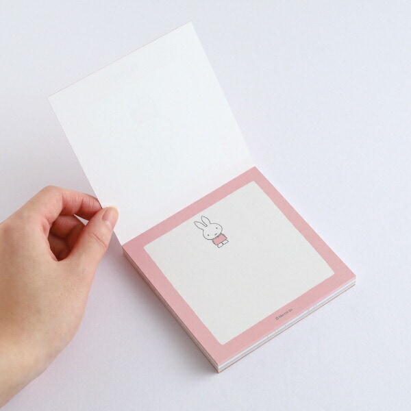ミッフィー miffy メモパッド・スクエア ピンク 文具 日本製