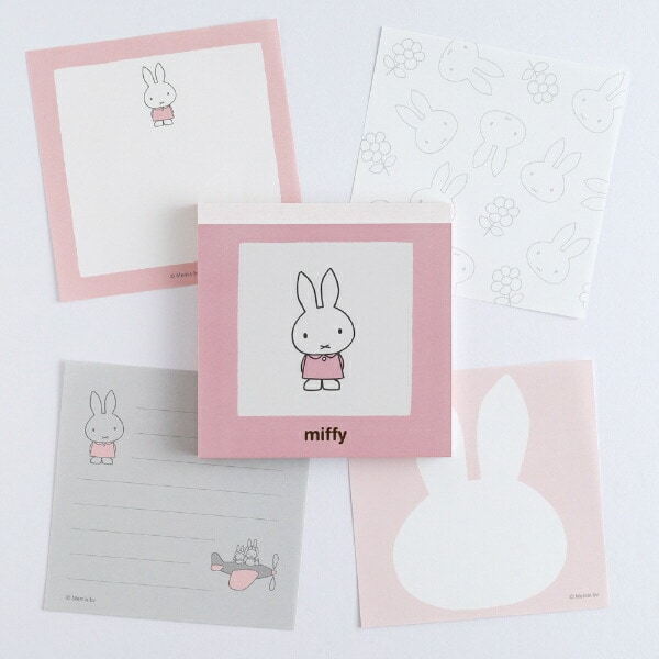 ミッフィー miffy メモパッド・スクエア ピンク 文具 日本製