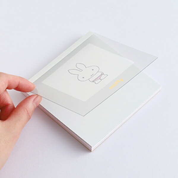 ミッフィー miffy メモパッド・スクエア グレー 文具 日本製