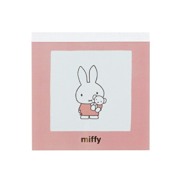 ミッフィー miffy メモパッド・スクエア コーラル 文具 日本製