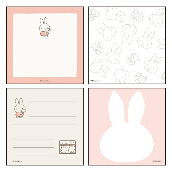 ミッフィー miffy メモパッド・スクエア コーラル 文具 日本製