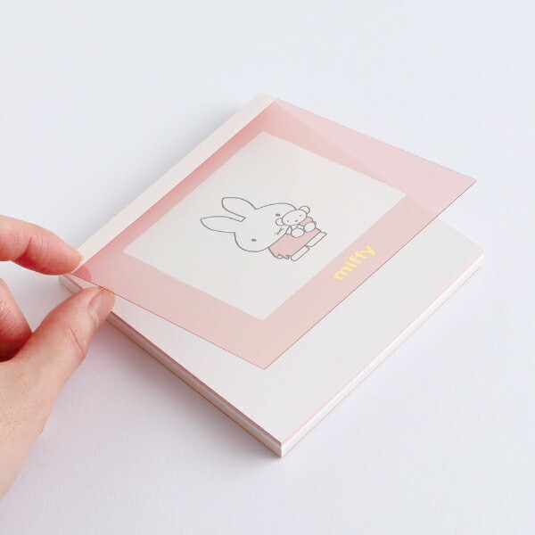 ミッフィー miffy メモパッド・スクエア コーラル 文具 日本製