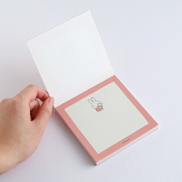 ミッフィー miffy メモパッド・スクエア コーラル 文具 日本製