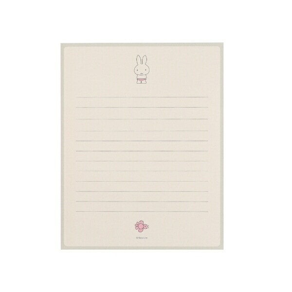 ミッフィー miffy レターセット グレー 文具 日本製