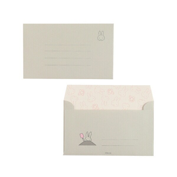 ミッフィー miffy レターセット グレー 文具 日本製