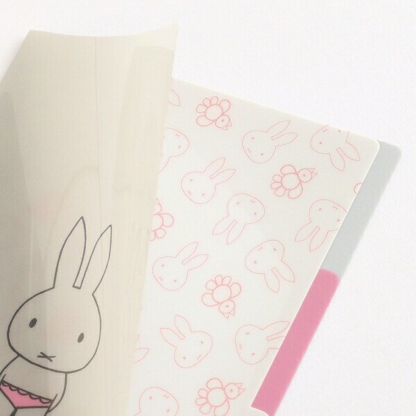 ミッフィー miffy A5ポケットファイル グレー 文具 日本製