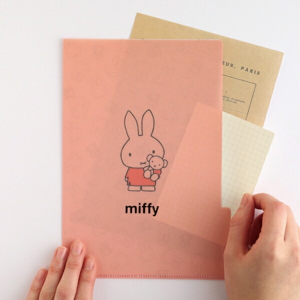 ミッフィー miffy A5ポケットファイル コーラル 文具 日本製
