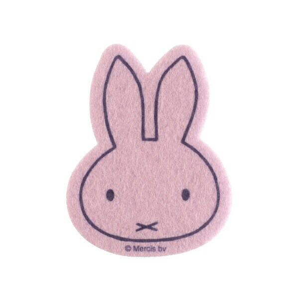 ミッフィー miffy フェルトステッカー ピンク 文具