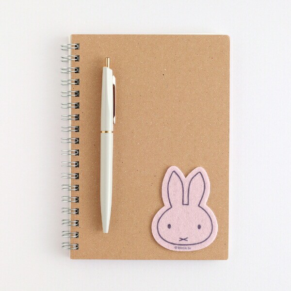 ミッフィー miffy フェルトステッカー ピンク 文具