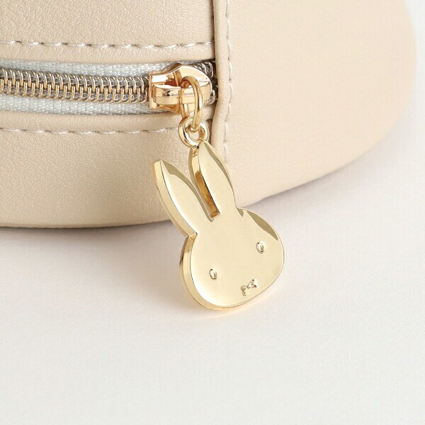 ミッフィー miffy 丸型ポーチ ベージュ