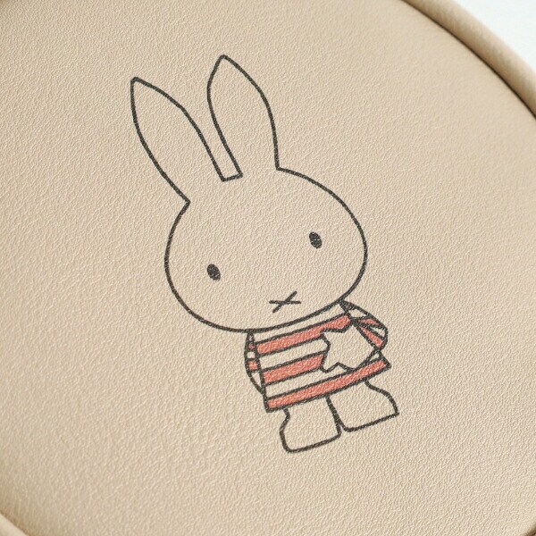ミッフィー miffy 丸型ポーチ ベージュ