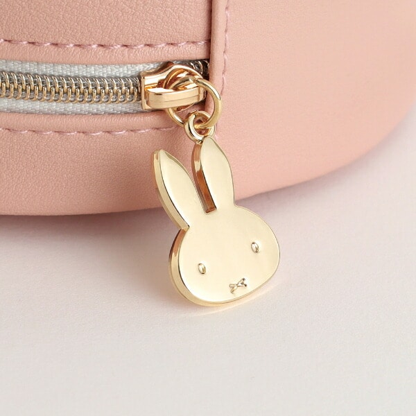 ミッフィー miffy 丸型ポーチ コーラル