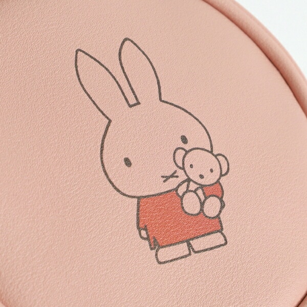 ミッフィー miffy 丸型ポーチ コーラル