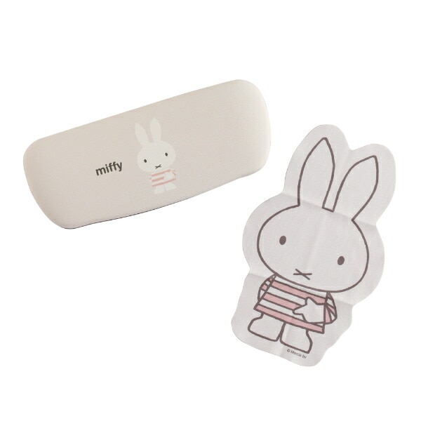 ミッフィー miffy メガネケース&クロスセット ベージュ