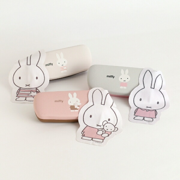 ミッフィー miffy メガネケース＆クロスセット ベージュ