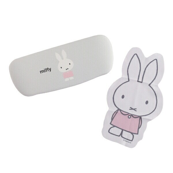 ミッフィー miffy メガネケース＆クロスセット グレー